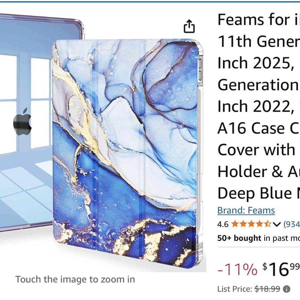 Feams Blue Marble iPad Case